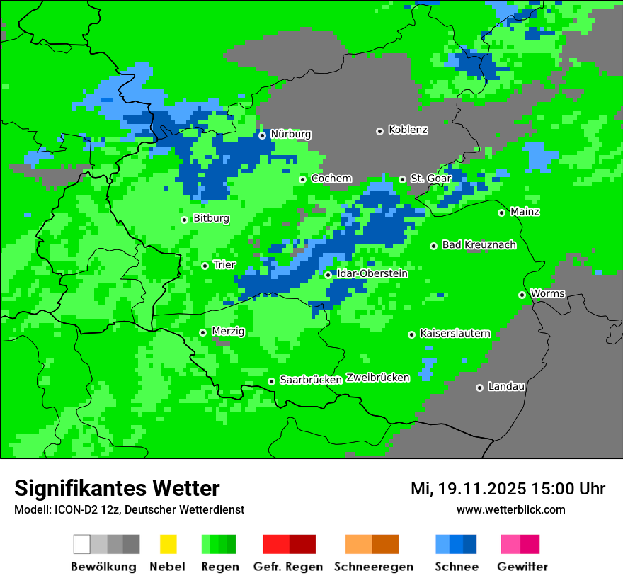 Modellkarten Signifikantes Wetter