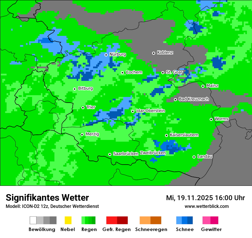 Modellkarten Signifikantes Wetter