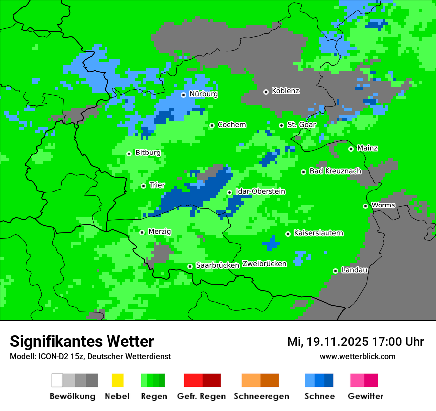Modellkarten Signifikantes Wetter