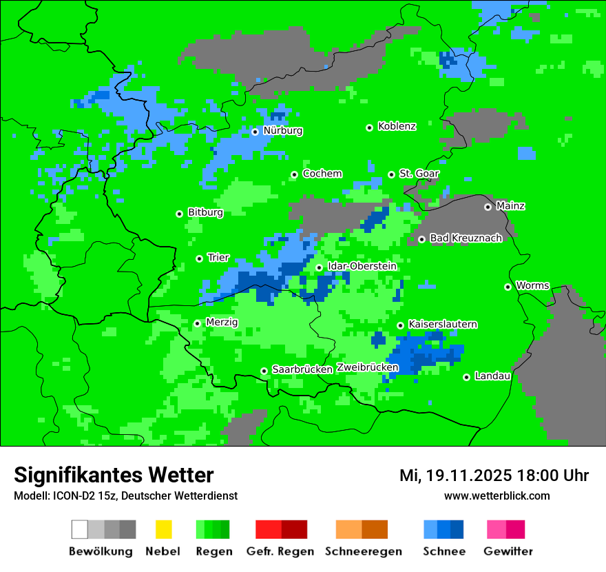 Modellkarten Signifikantes Wetter
