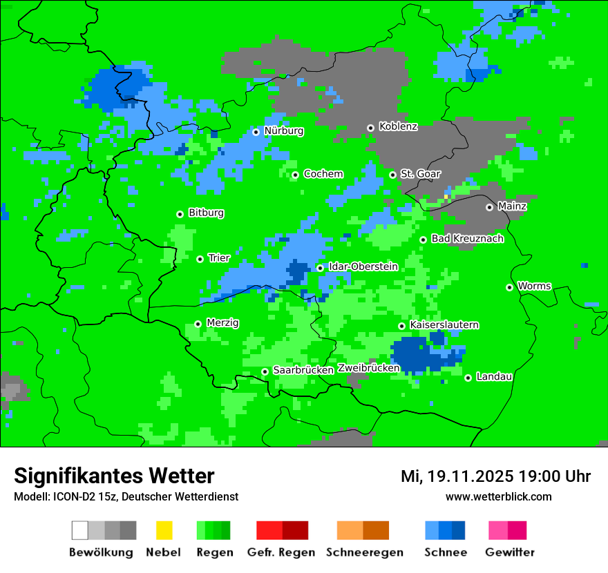Modellkarten Signifikantes Wetter