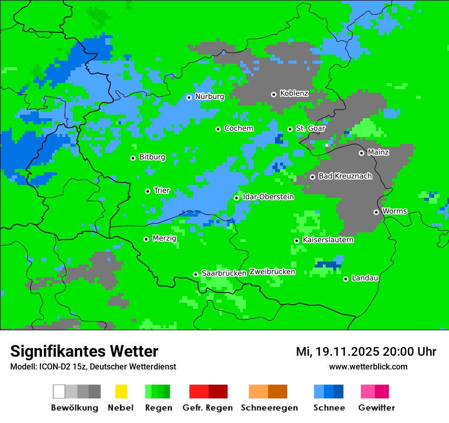 Modellkarten Signifikantes Wetter