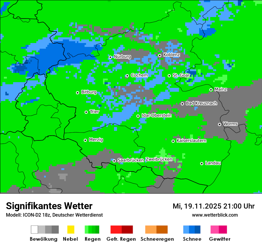 Modellkarten Signifikantes Wetter