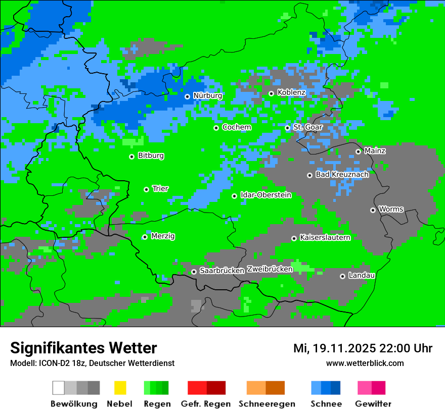 Modellkarten Signifikantes Wetter
