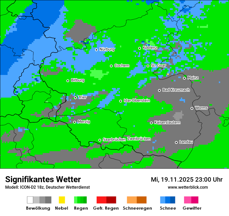 Modellkarten Signifikantes Wetter