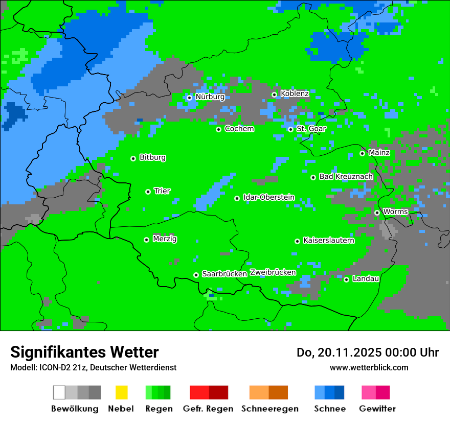 Modellkarten Signifikantes Wetter