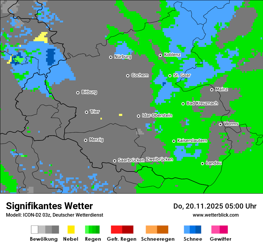 Modellkarten Signifikantes Wetter