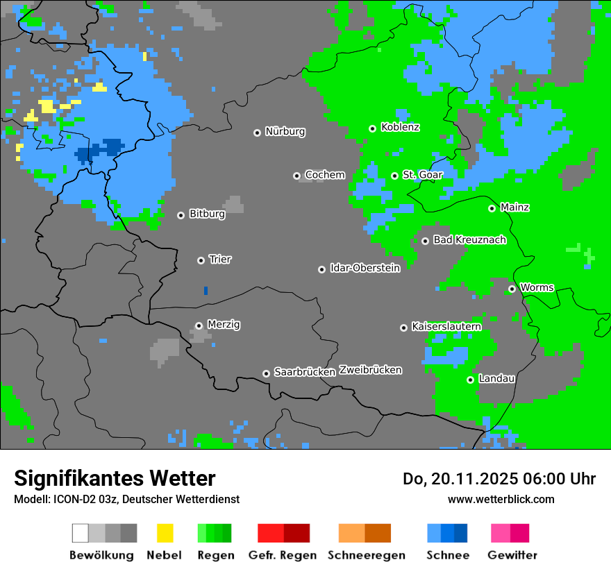 Modellkarten Signifikantes Wetter