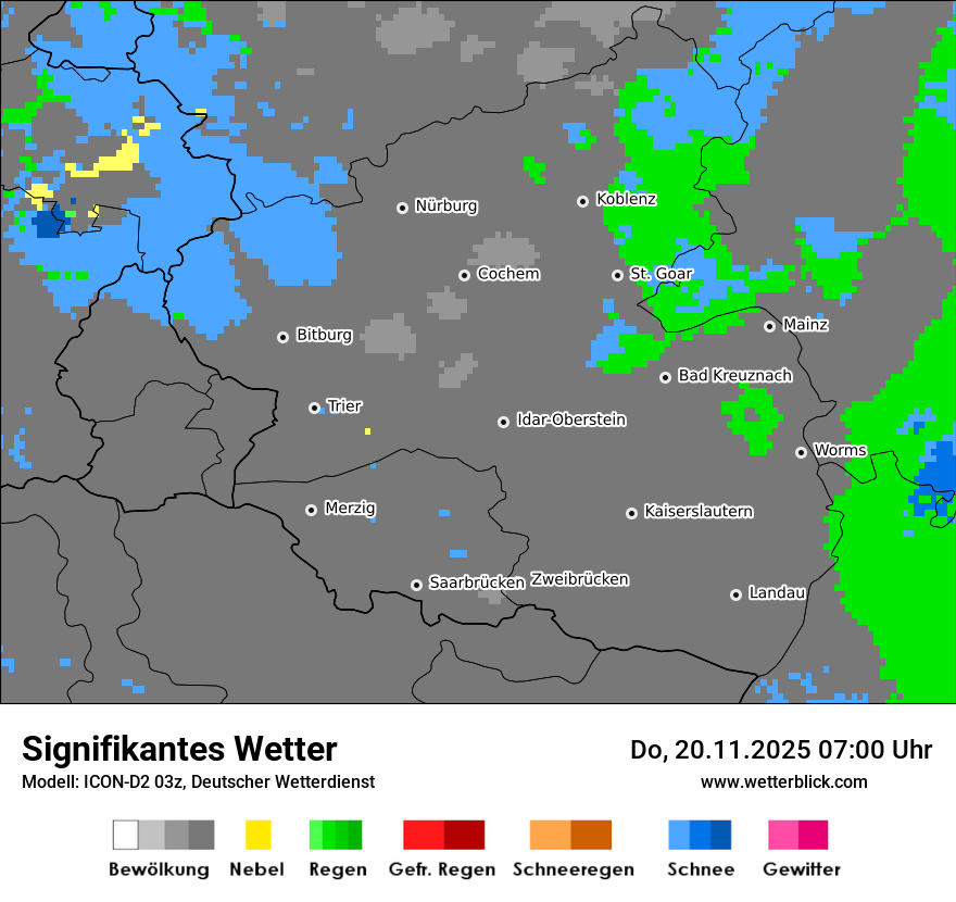 Modellkarten Signifikantes Wetter