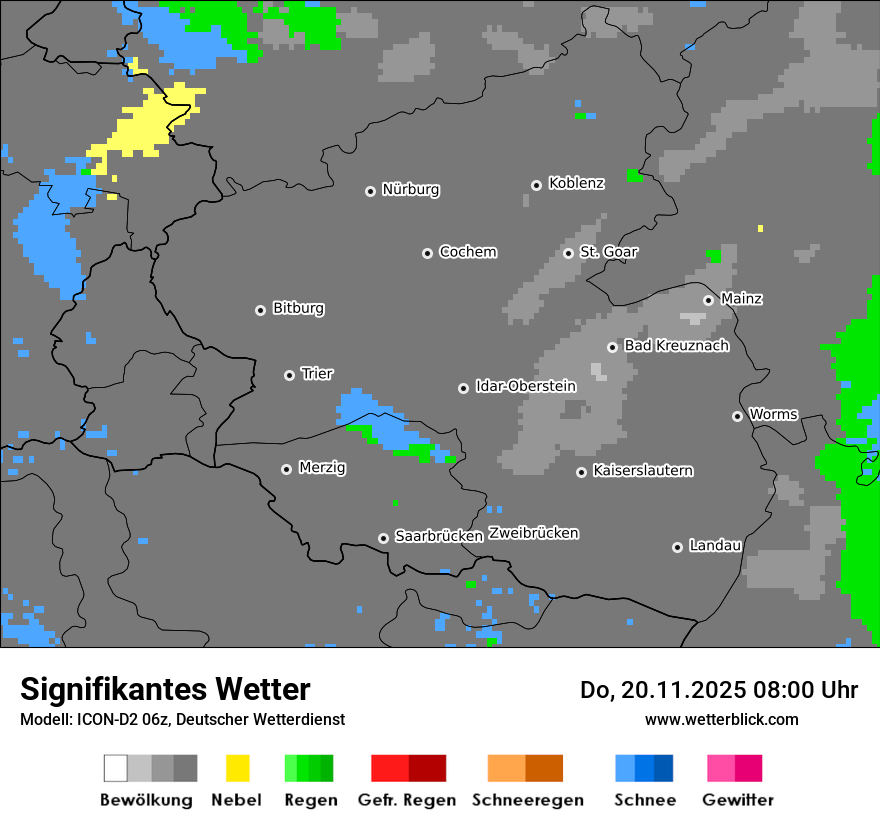 Modellkarten Signifikantes Wetter