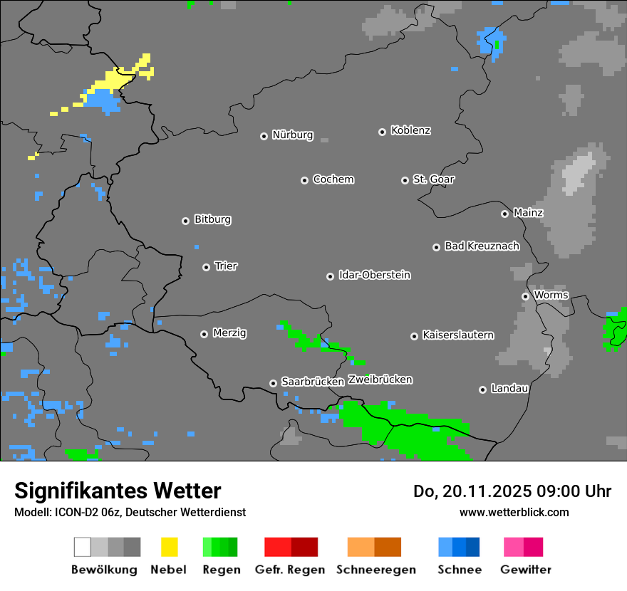 Modellkarten Signifikantes Wetter