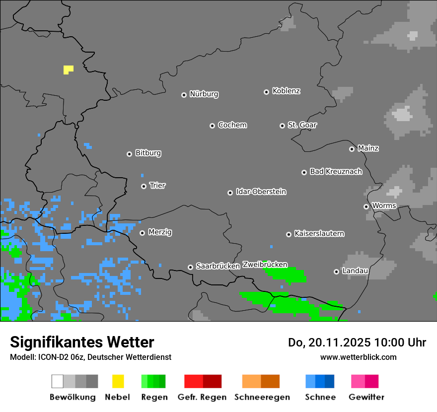 Modellkarten Signifikantes Wetter