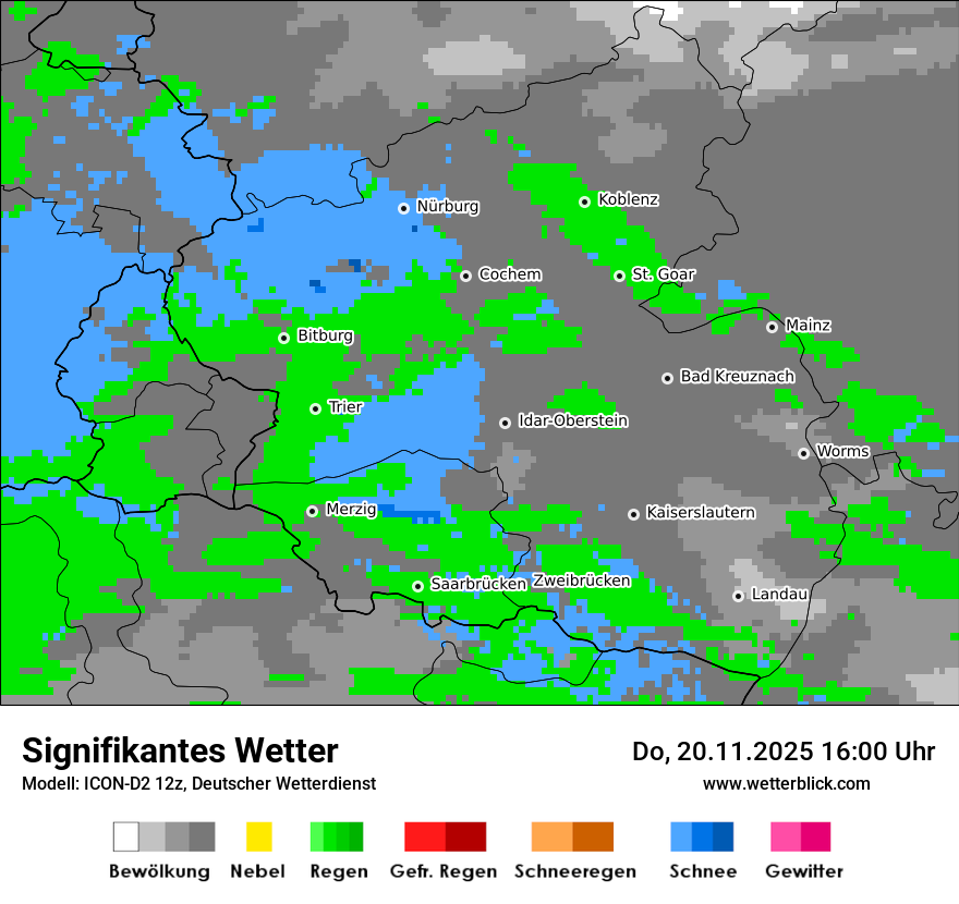 Modellkarten Signifikantes Wetter