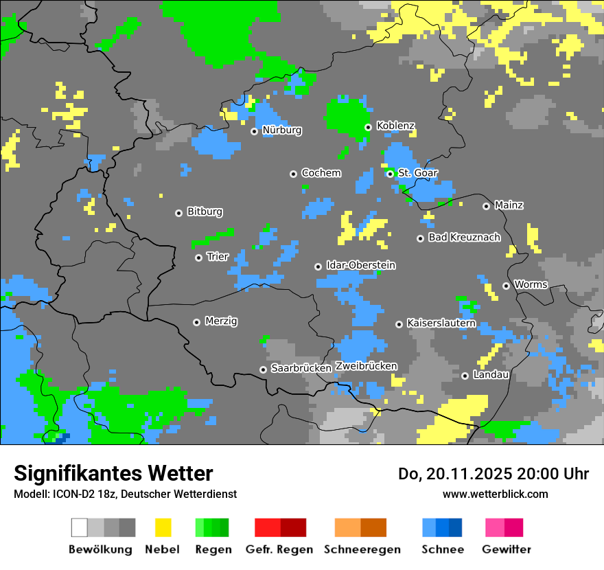 Modellkarten Signifikantes Wetter