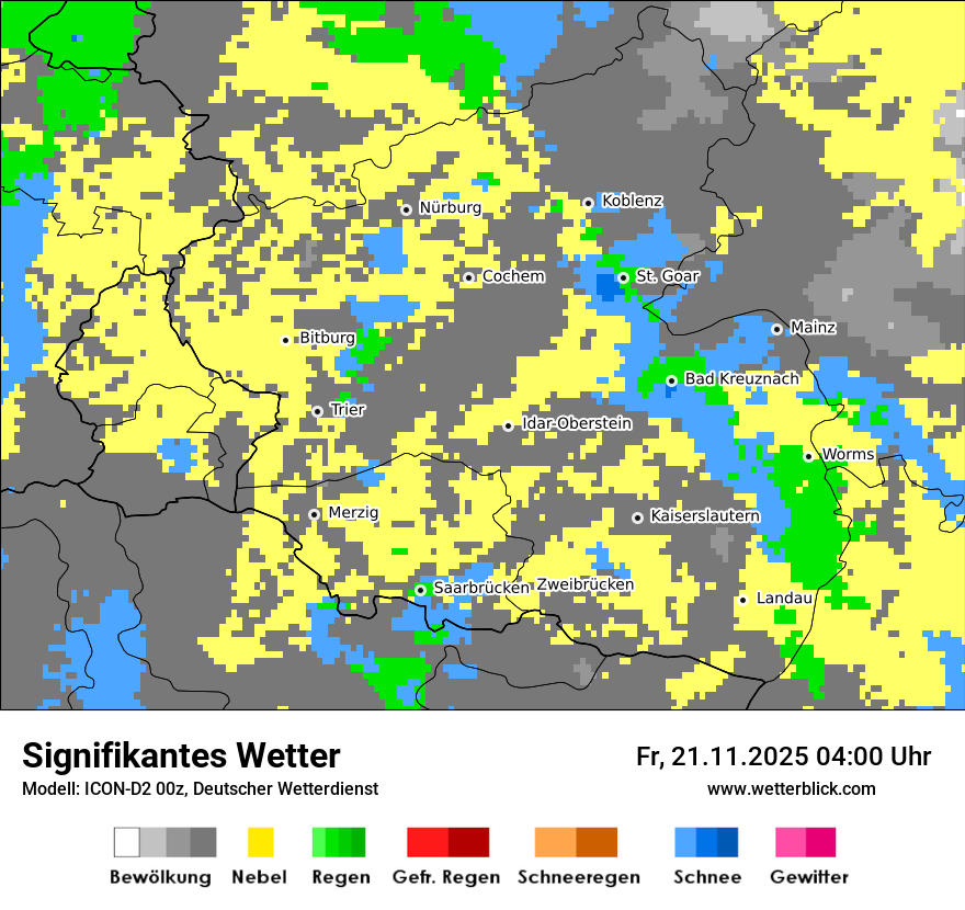 Modellkarten Signifikantes Wetter