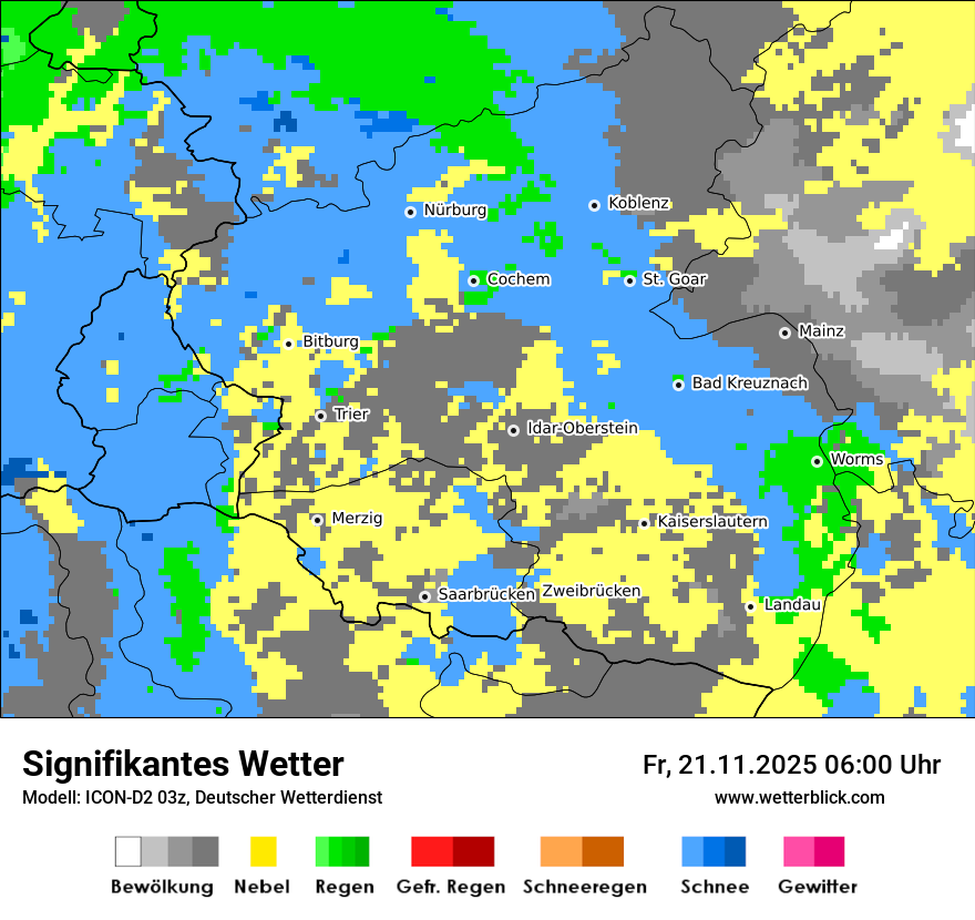 Modellkarten Signifikantes Wetter