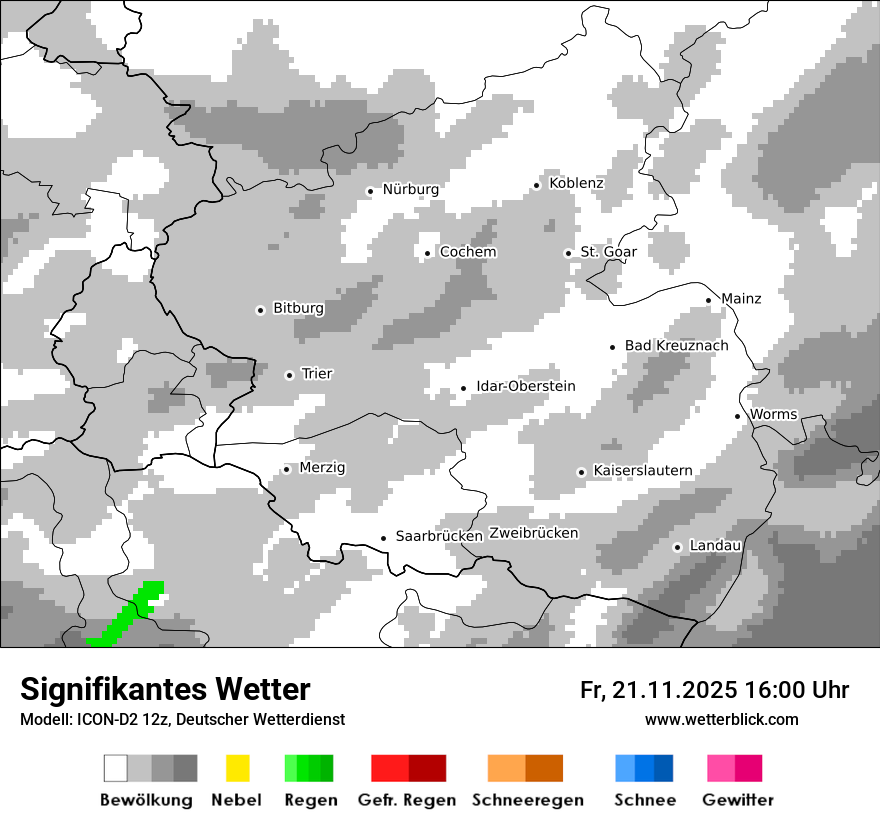 Modellkarten Signifikantes Wetter