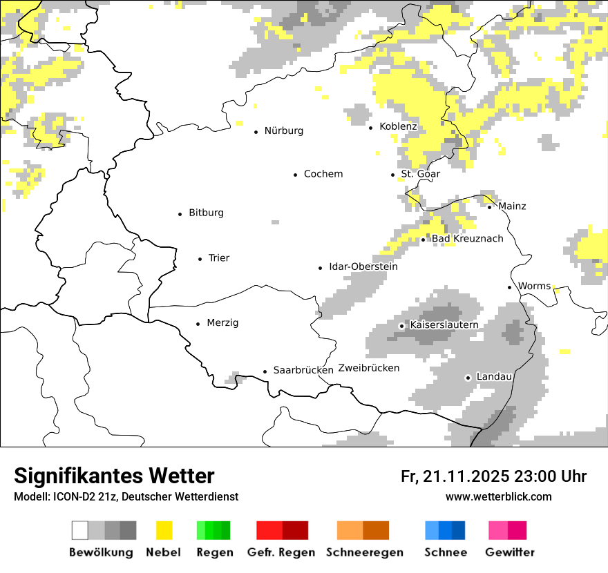 Modellkarten Signifikantes Wetter