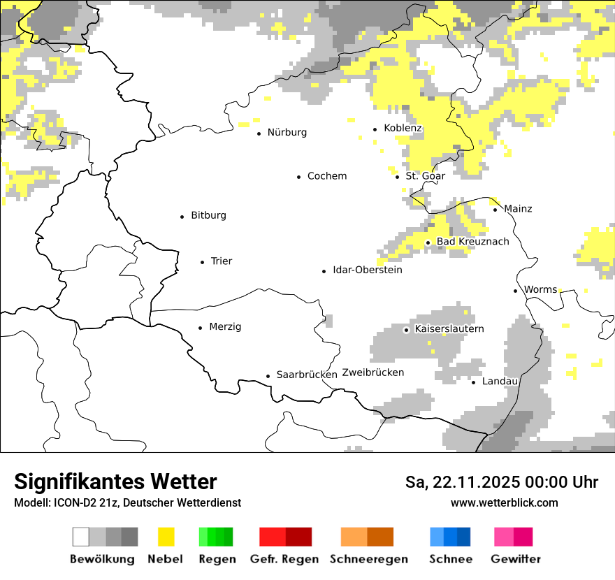 Modellkarten Signifikantes Wetter