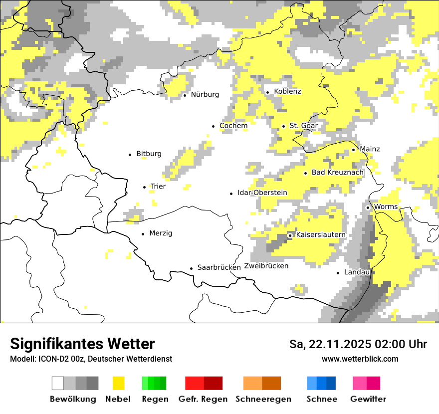 Modellkarten Signifikantes Wetter