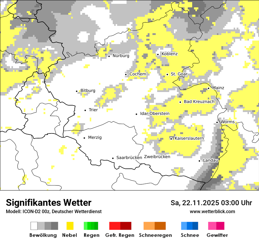 Modellkarten Signifikantes Wetter