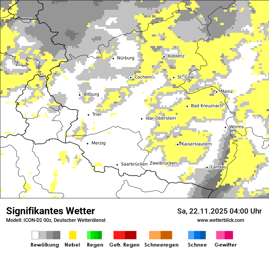 Modellkarten Signifikantes Wetter