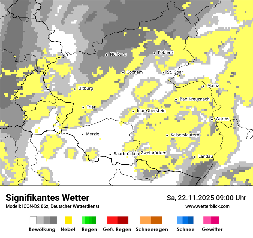 Modellkarten Signifikantes Wetter