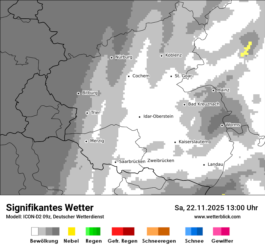 Modellkarten Signifikantes Wetter