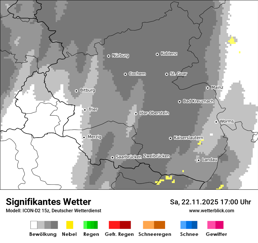 Modellkarten Signifikantes Wetter