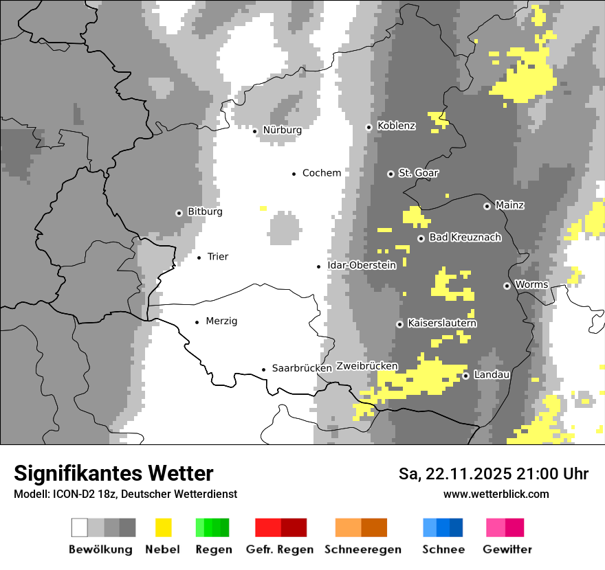 Modellkarten Signifikantes Wetter
