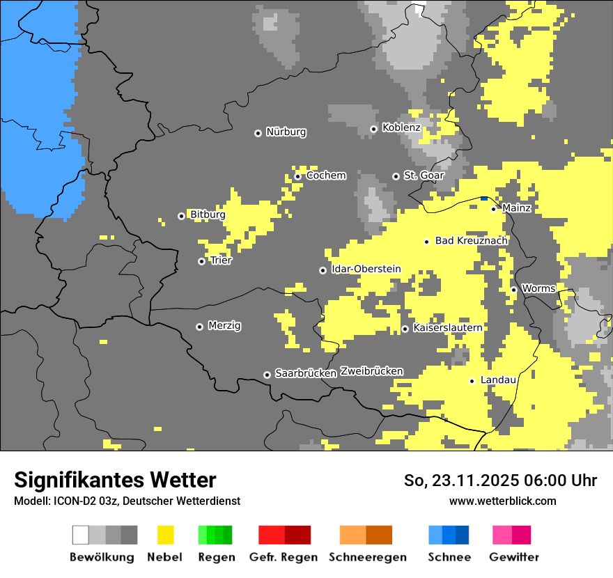 Modellkarten Signifikantes Wetter