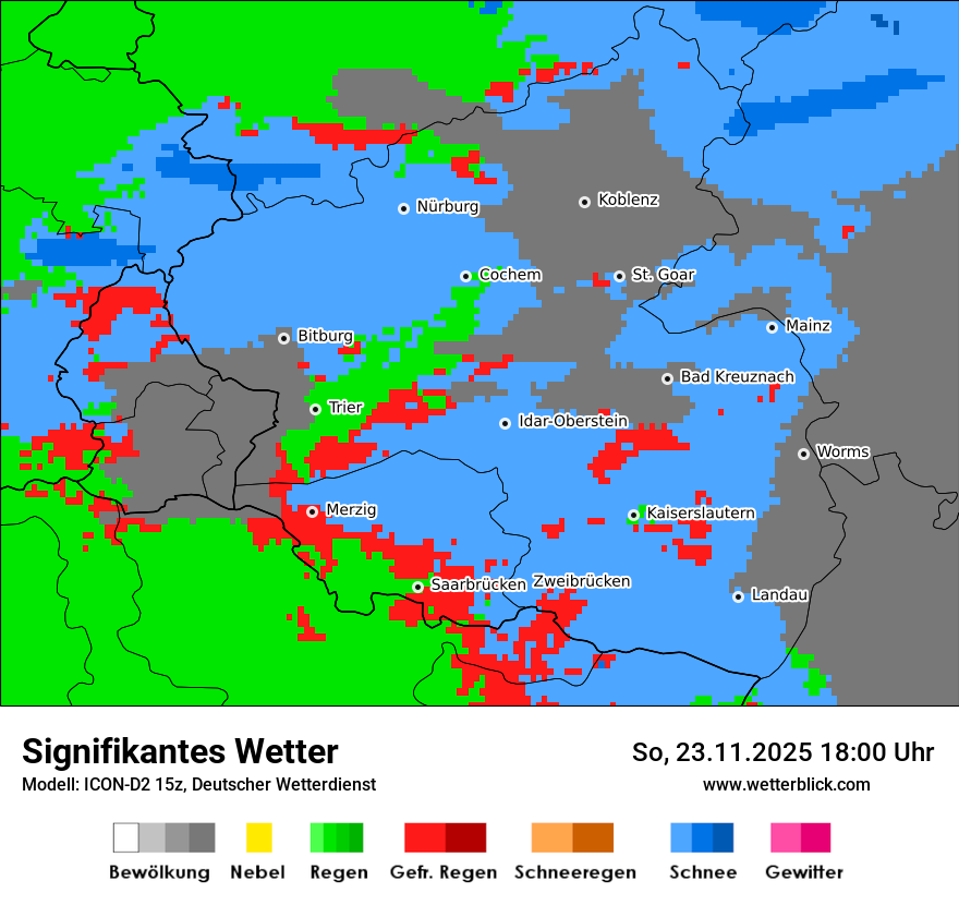 Modellkarten Signifikantes Wetter