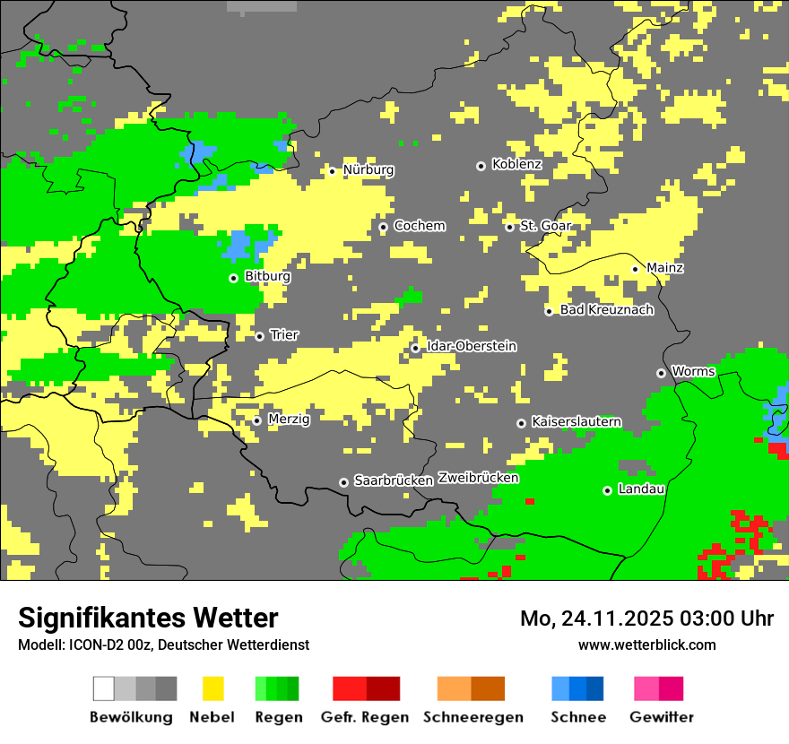 Modellkarten Signifikantes Wetter