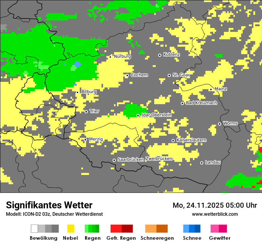 Modellkarten Signifikantes Wetter