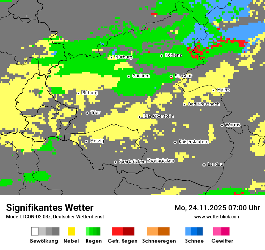 Modellkarten Signifikantes Wetter