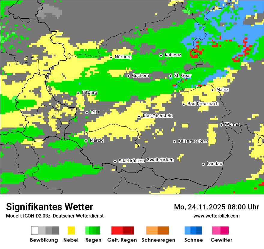 Modellkarten Signifikantes Wetter