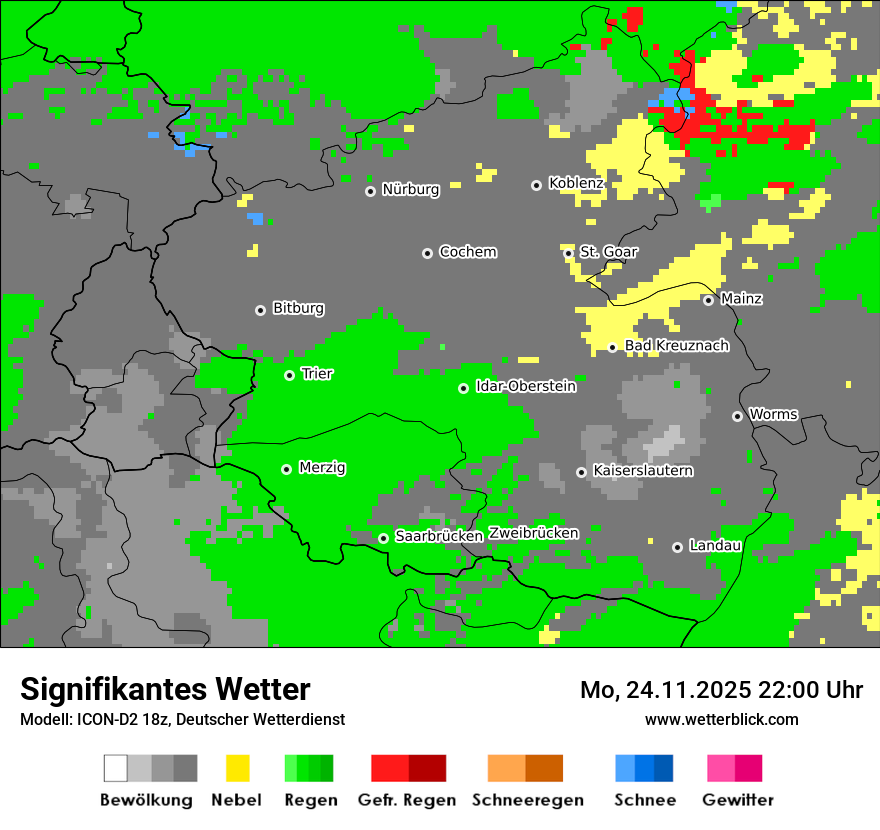 Modellkarten Signifikantes Wetter