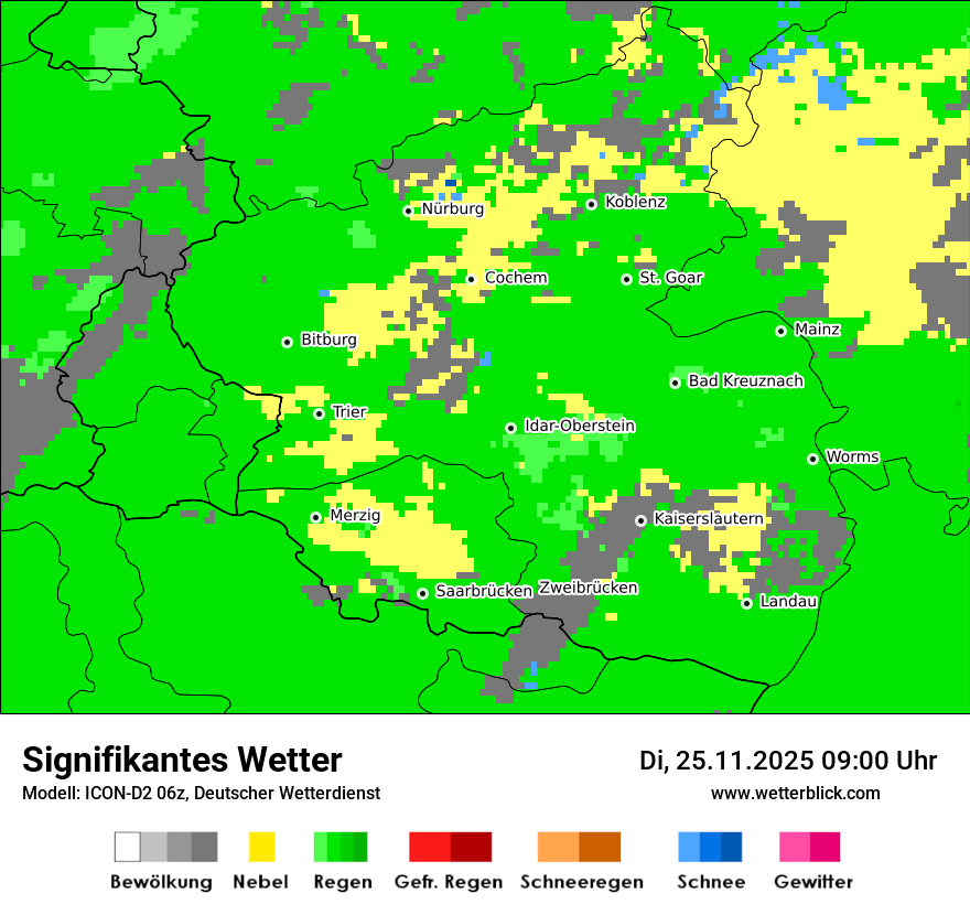 Modellkarten Signifikantes Wetter