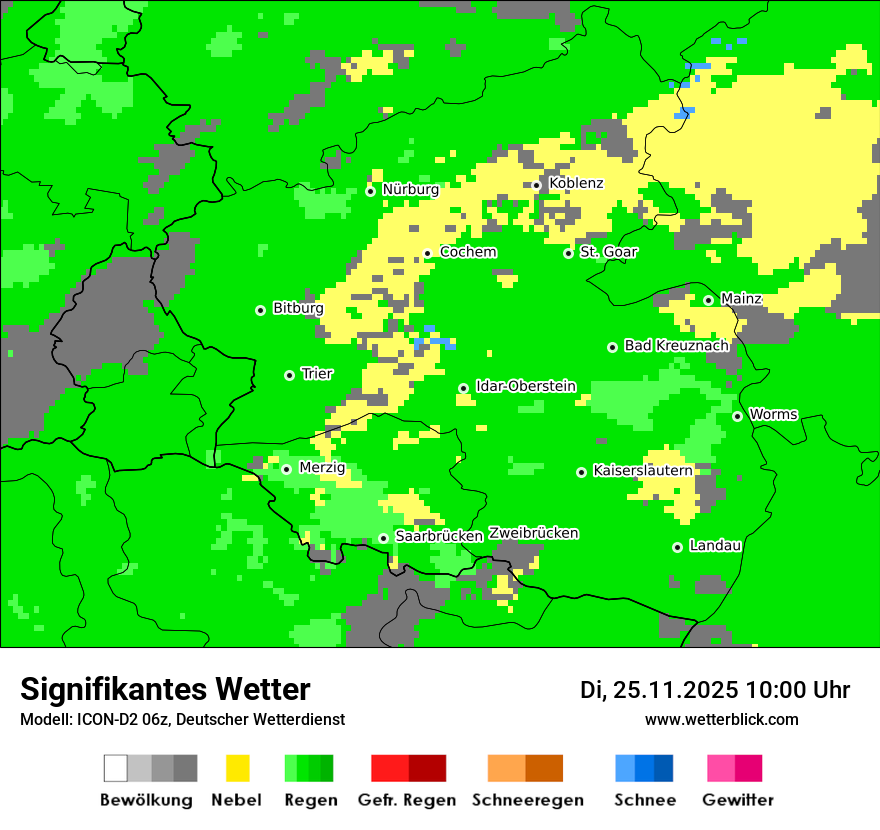 Modellkarten Signifikantes Wetter