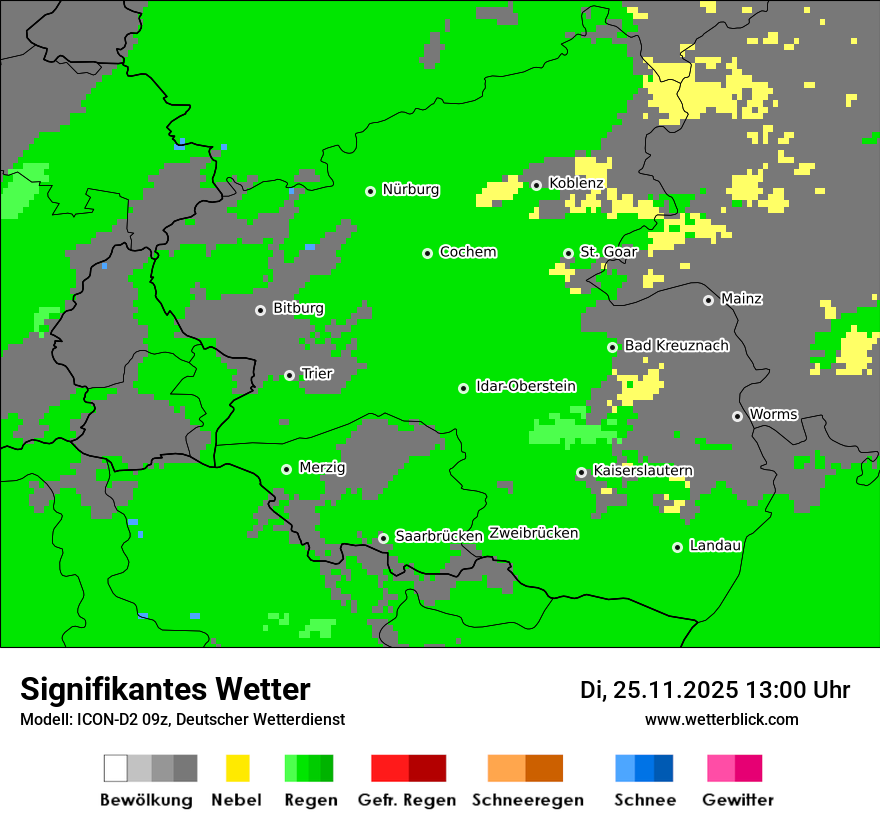 Modellkarten Signifikantes Wetter