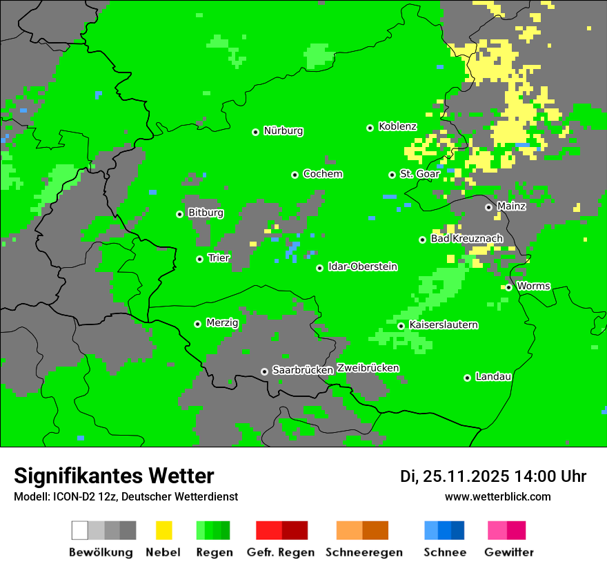Modellkarten Signifikantes Wetter