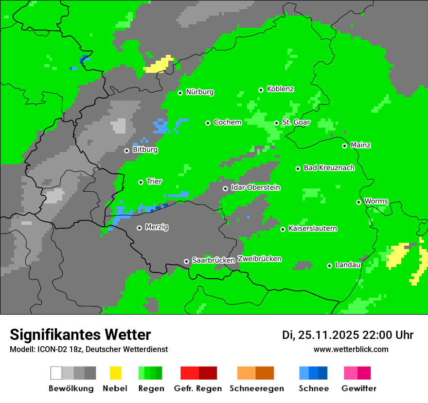 Modellkarten Signifikantes Wetter