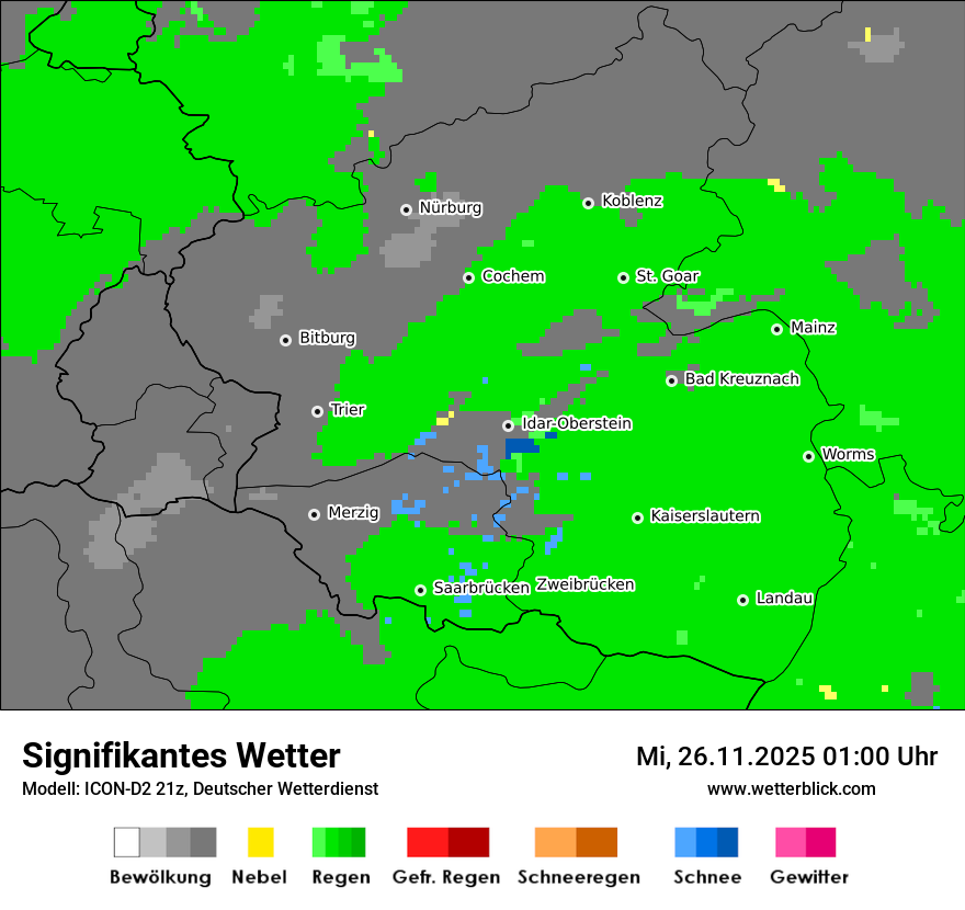 Modellkarten Signifikantes Wetter