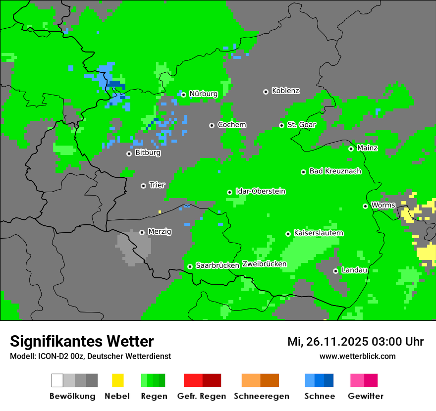 Modellkarten Signifikantes Wetter