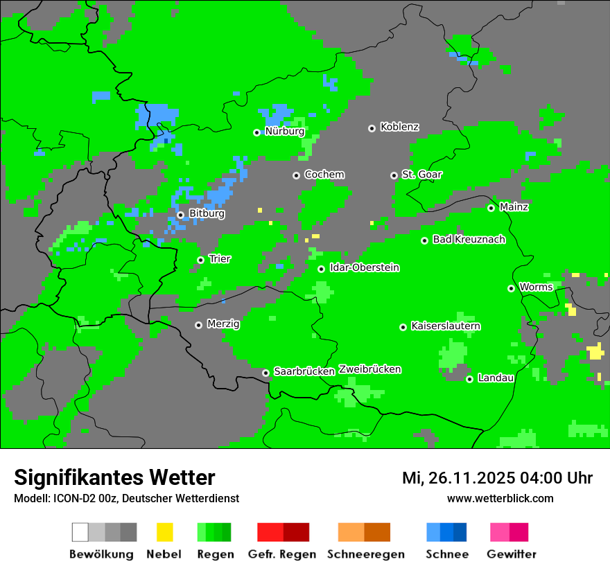 Modellkarten Signifikantes Wetter