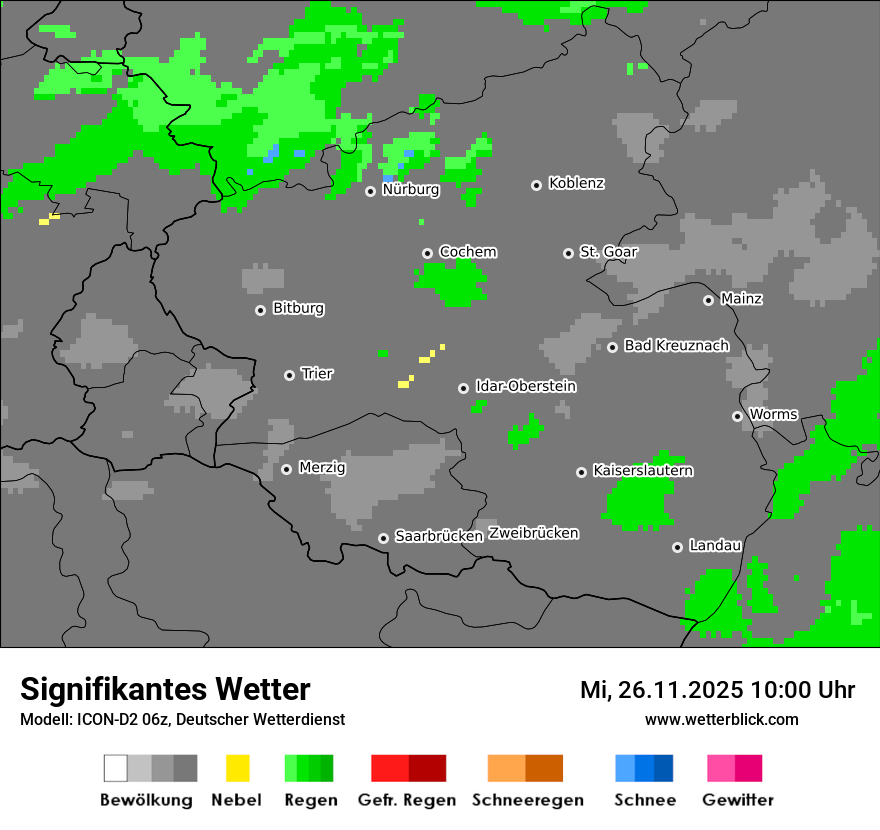 Modellkarten Signifikantes Wetter