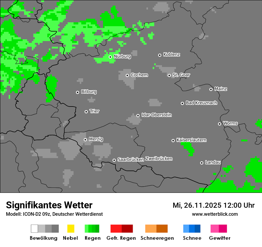 Modellkarten Signifikantes Wetter