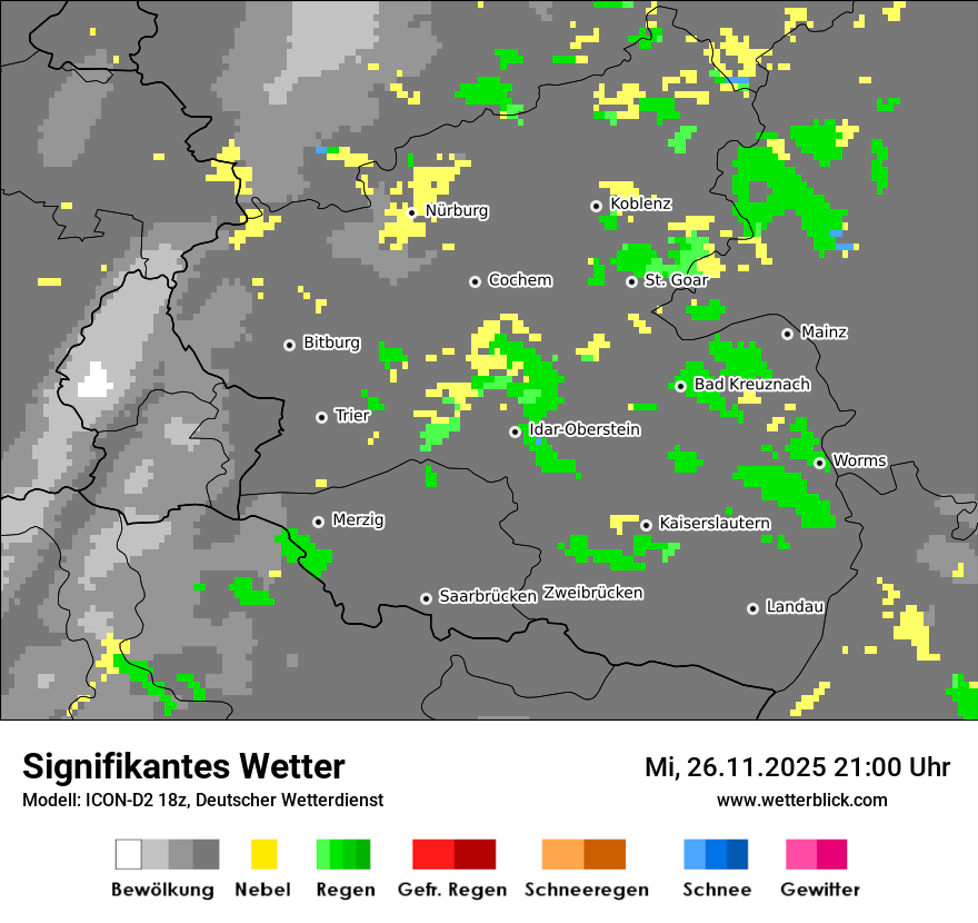 Modellkarten Signifikantes Wetter