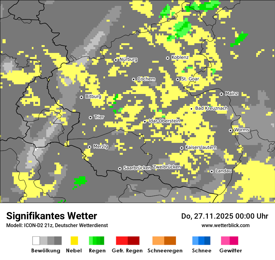 Modellkarten Signifikantes Wetter