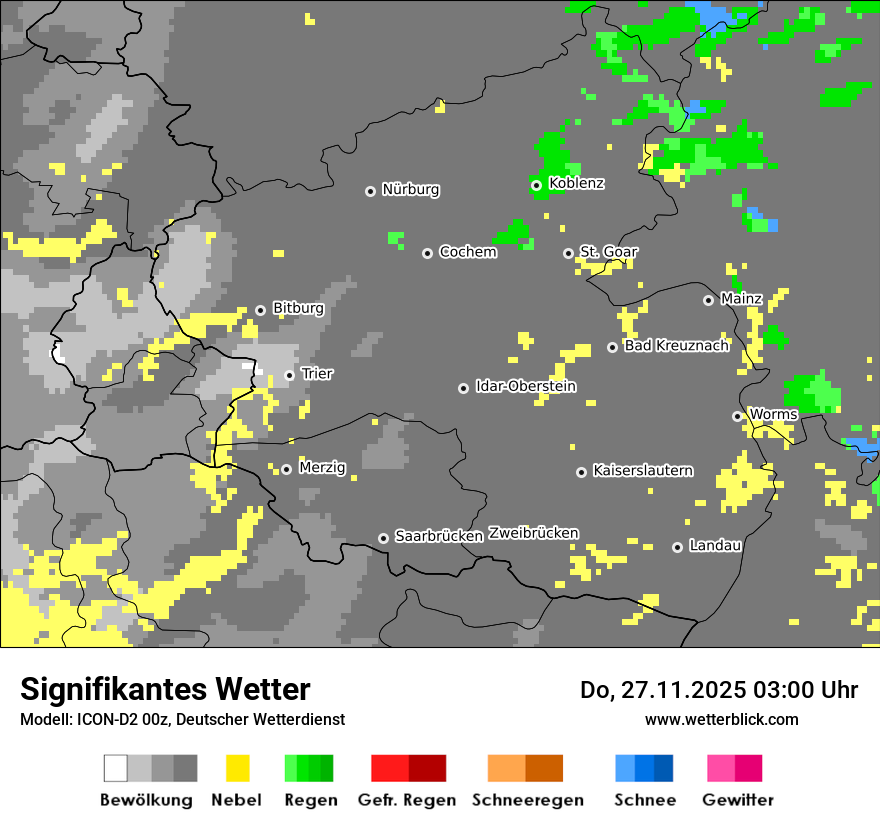 Modellkarten Signifikantes Wetter